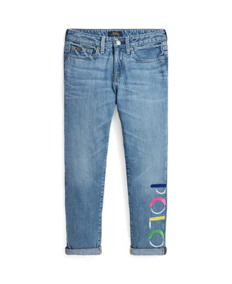 Polo Ralph Lauren Big Girls Logo Slim Fit Cotton Jeans