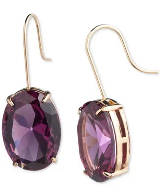 Lauren Ralph Lauren Gold-Tone Oval Stone Drop Earrings