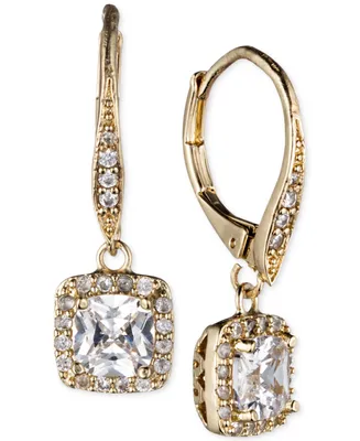 Anne Klein Pave Crystal Drop Earrings