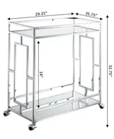 Convenience Concepts 29.25" Mirror Town Square 2 Tier Bar Cart