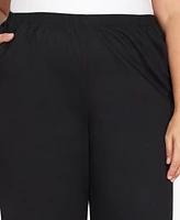Alfred Dunner Plus Mid-Rise Casual Pants
