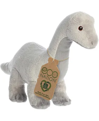 Aurora Large Brachiosaurus Eco Nation Eco-Friendly Plush Toy Gray 13.5"