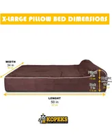 Kopeks Orthopedic Dog Bed Memory Foam With Pillow XLarge