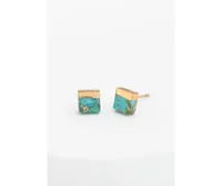 Starfish Project Lorena Square Turquoise Stud Earrings