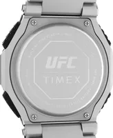 Timex Ufc Men's Colossus Analog-Digital Silver-Tone Stainless Steel Watch, 45mm