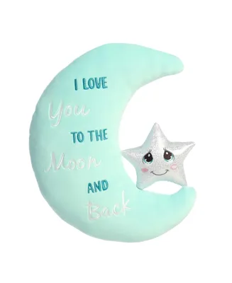 Aurora Medium I Love You To The Moon And Back Precious Moments Inspirational Plush Toy Blue