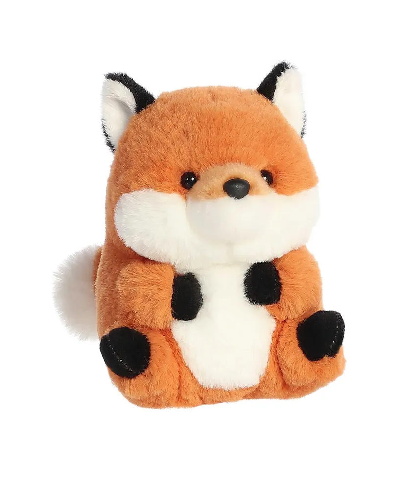 Aurora Mini Finley Fox Rolly Pet Round Plush Toy Orange 5"