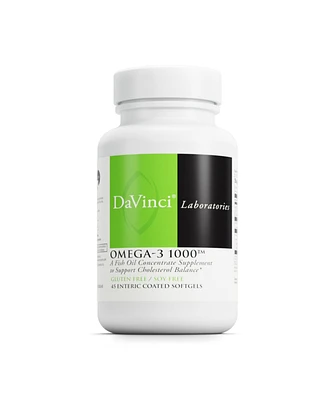 DaVinci Labs Omega-3 1000 - Dietary Supplement to Maintain Already Normal Cholesterol Levels and Support Immune System, and