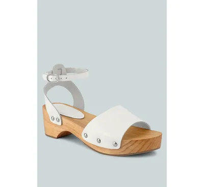 Rag & Co Cara Womens Wooden Sandals