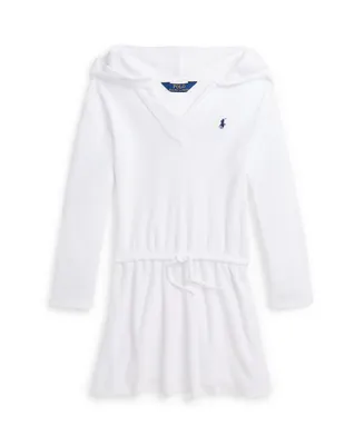 Polo Ralph Lauren Toddler and Little Girls Hooded Terry Cover-Up Swimsuit