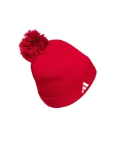 Men's adidas Red Louisville Cardinals 2023 Sideline Cold.rdy Cuffed Knit Hat with Pom