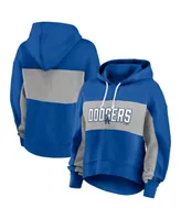 Women's Fanatics Royal Los Angeles Dodgers Filled Stat Sheet Pullover Hoodie