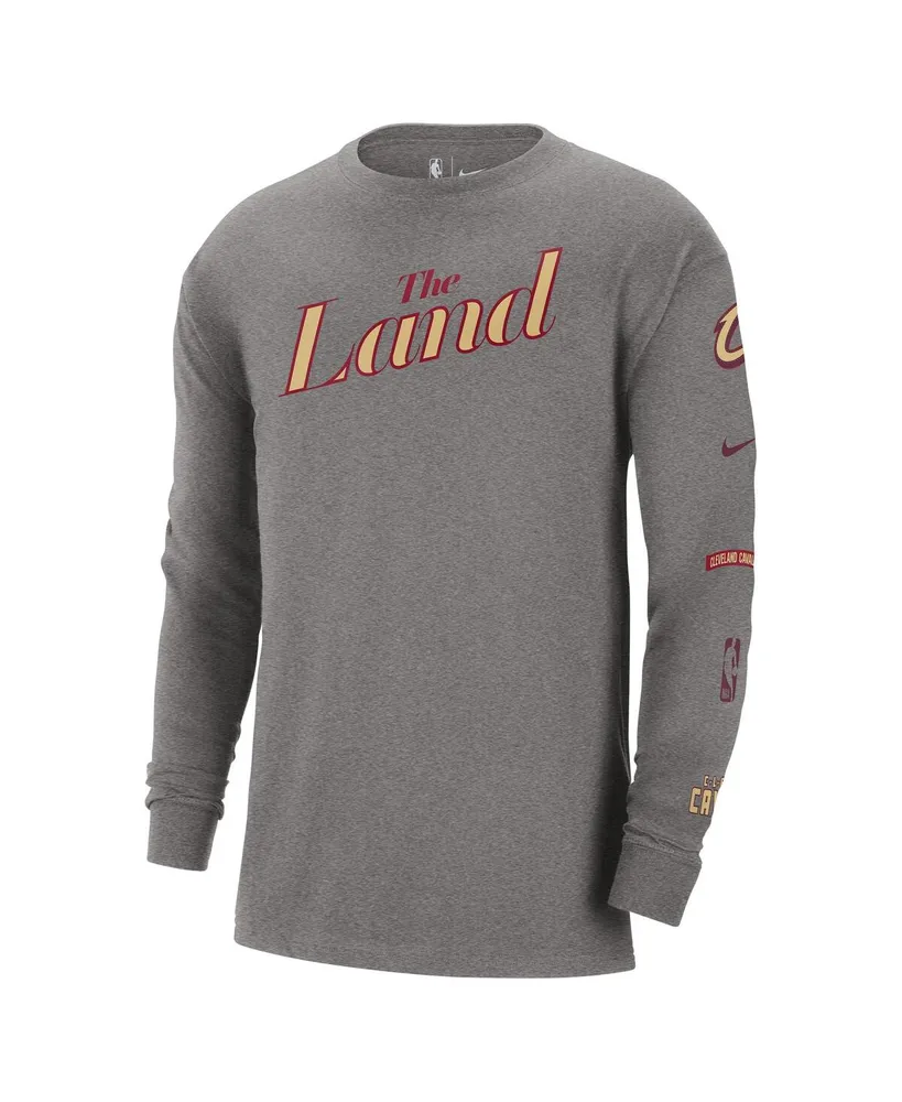 Men's Nike Charcoal Cleveland Cavaliers 2023/24 City Edition Max90 Expressive Long Sleeve T-shirt