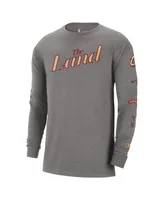 Men's Nike Charcoal Cleveland Cavaliers 2023/24 City Edition Max90 Expressive Long Sleeve T-shirt