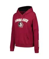 Women's Colosseum Garnet Florida State Seminoles Arch & Logo Pullover Hoodie