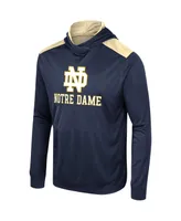 Men's Colosseum Navy Notre Dame Fighting Irish Warm Up Long Sleeve Hoodie T-shirt