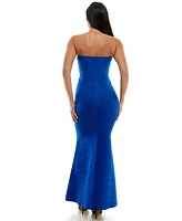 Bebe Women's Bandage Strapless Gown