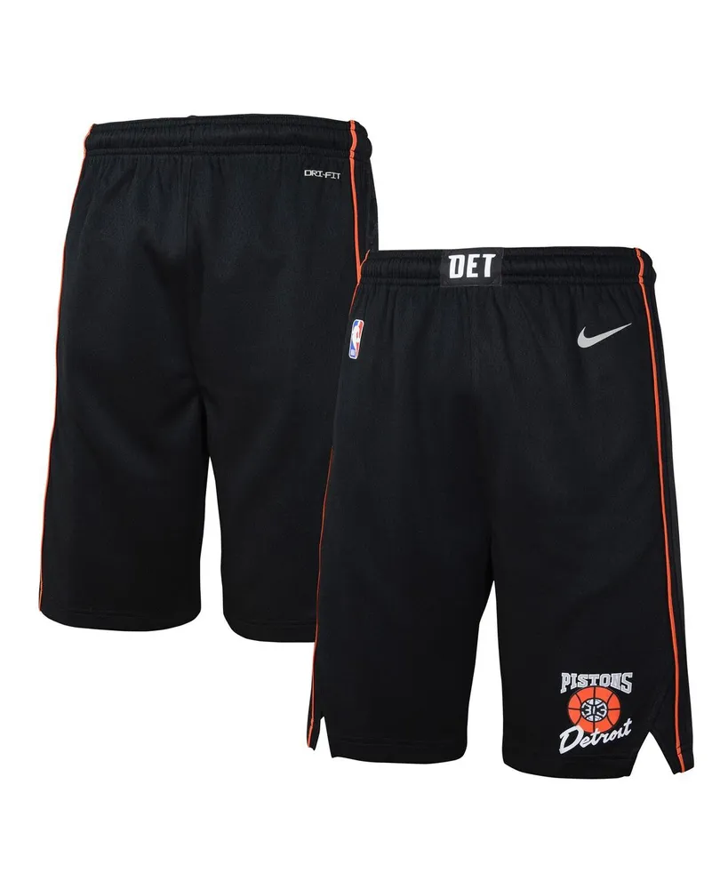 Big Boys Nike Black Detroit Pistons 2023/24 City Edition Swingman Performance Shorts
