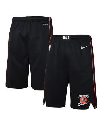 Big Boys Nike Black Detroit Pistons 2023/24 City Edition Swingman Performance Shorts