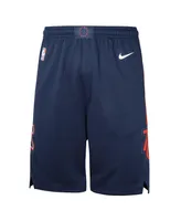 Big Boys Nike Navy Philadelphia 76ers 2023/24 City Edition Swingman Performance Shorts