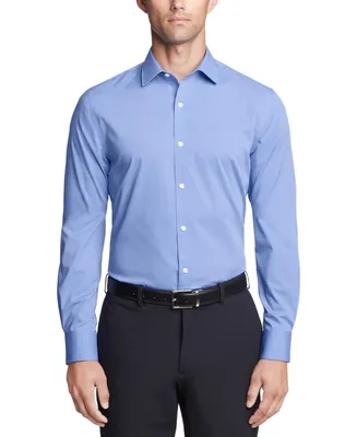 Tommy Hilfiger Men's Th Flex Essentials Wrinkle-Resistant Stretch Dress Shirt