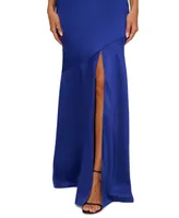 Adrianna by Papell Women's Liquid Satin Rhinestone-Strap Gown