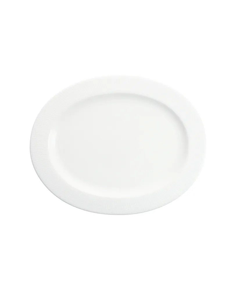 Fortessa Amanda White Embossed Oval Platter