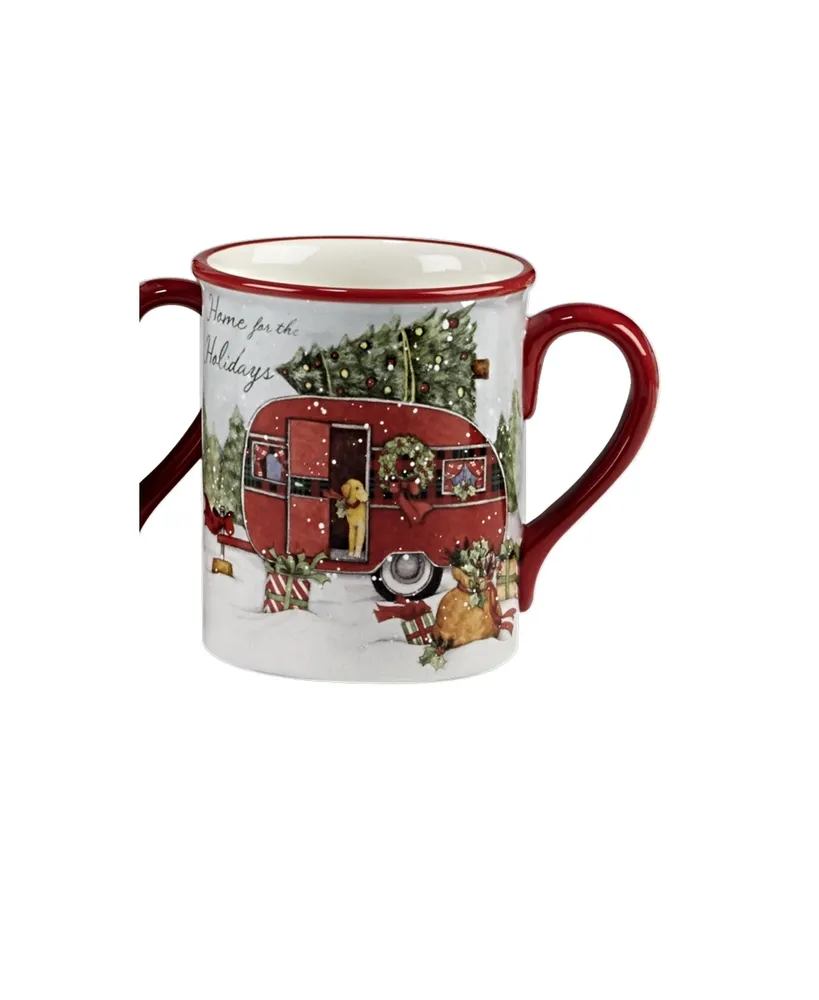 Certified International Home for Christmas 4-Pc. Mug asst.