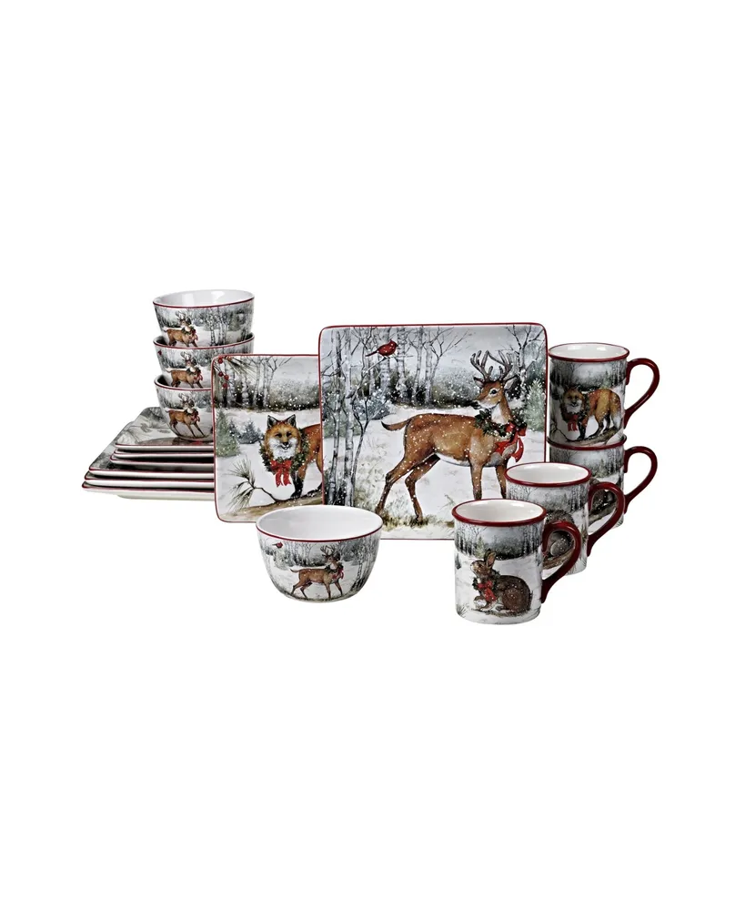 Certified International Winter Forest 16 Piece Dinnerware