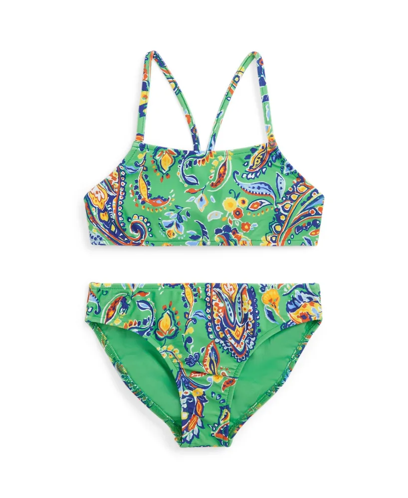 Polo Ralph Lauren Toddler and Little Girls Paisley-Print Two-Piece Swimsuit