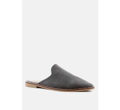 Rag & Co Lia Handcrafted Suede Mules