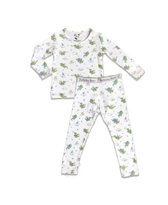 Bellabu Bear Toddler| Child Unisex Kids Dragon Set of 2 Piece Pajamas