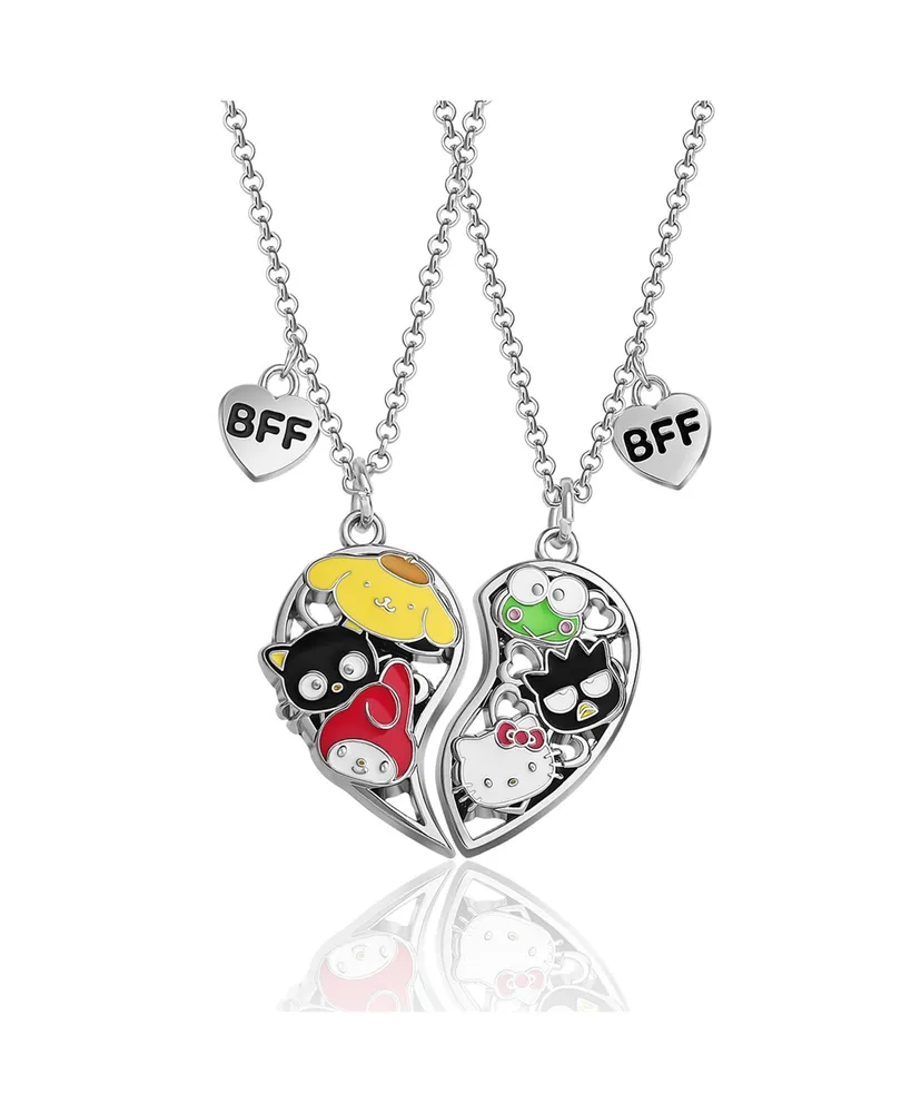 NEW BEST FRIEND Silver Gold Heart Pendants 2 Necklace BFF Friendship Gift |  eBay