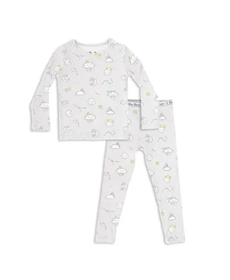 Bellabu Bear Toddler| Child Unisex Constellation Grey Set of 2 Piece Pajamas