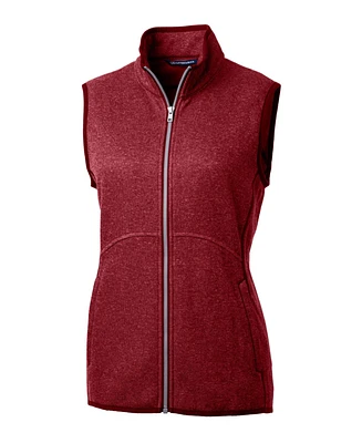 Cutter & Buck Plus Size Mainsail Women Sweater Knit Full Zip Vest