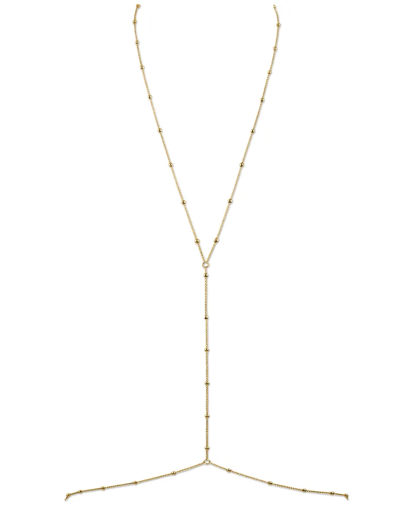 Oma The Label 18k Gold-Plated Dainty Bead Body Chain