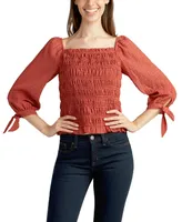 Bcx Juniors' Smocked 3/4-Sleeve Top