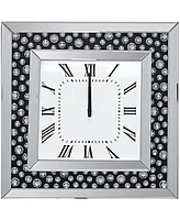 Streamdale Furniture Marku Wall Clock In Mirrored & Faux Gemstones