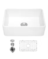 Streamdale Furniture 30 X 20 Inch Ceramic Farmhouse Apron-Front Kitchen Sink Single Bowl