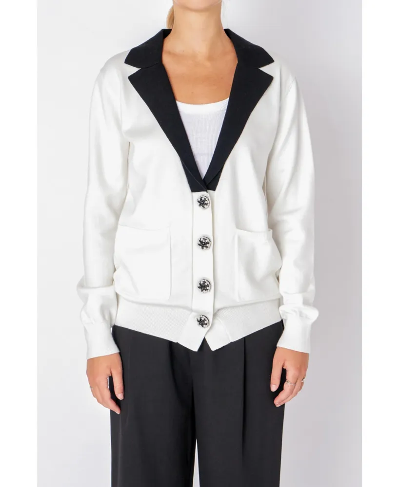 Women's Jewel Knit Blazer Cardigan