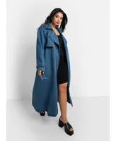 Rebdolls Women's Plus Livie Denim Longline Jacket