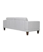 Wynne 94" Genuine Leather with Wood Legs in Contemporary Sofa