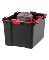 Iris 74 Quart WeatherPro Plastic Storage Bin Tote Organizing Container with Durable Lid and Seal and Secure Latching Buckles, 4 Pack