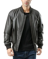 Landing Leathers Men Ma-1 Leather Flight Bomber Jacket