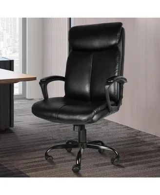 Simplie Fun High Quality Black Pu Leather Office Chair