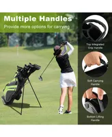 Golf Stand Cart Bag with 6-Way Divider Carry Pockets