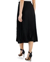 T Tahari Women's Pull-On Pleated Midi Skirt