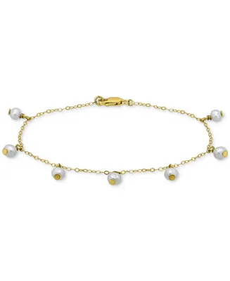 Giani Bernini Cultured Freshwater Pearl (5mm) Dangle Link Bracelet, Created for Macy's
