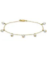 Giani Bernini Cultured Freshwater Pearl (5mm) Dangle Link Bracelet, Created for Macy's
