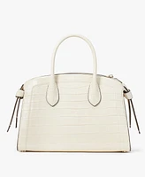 kate spade new york Knott Croc Embossed Leather Small Zip Top Satchel